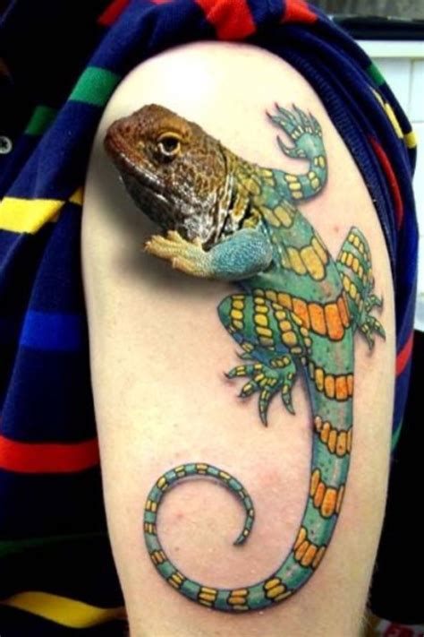 reptile tattoo|35 Realistic Reptile Tattoo Designs For the Art Body。